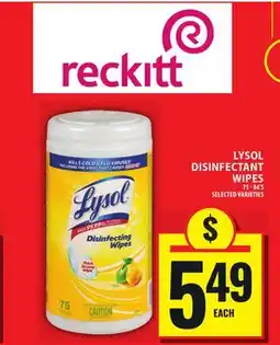 Food Basics LYSOL DISINFECTANT WIPES offer