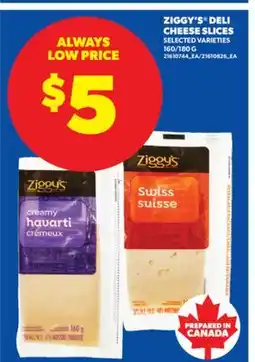 Real Canadian Superstore ZIGGY'S DELI CHEESE SLICES, 160/180 G offer