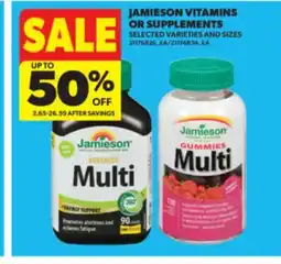 Real Canadian Superstore JAMIESON VITAMINS OR SUPPLEMENTS offer