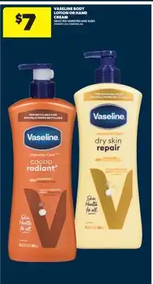Real Canadian Superstore VASELINE BODY LOTION OR HAND CREAM offer