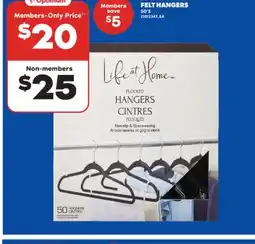 Real Canadian Superstore LIFE AT HOME FELT HANGERS, 50'S offer