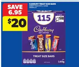 Real Canadian Superstore CADBURY TREAT SIZE BARS VARIETY PACK offer