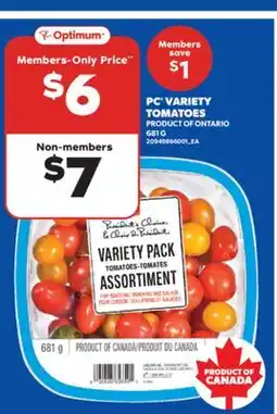 Real Canadian Superstore PC VARIETY TOMATOES, 681 G offer