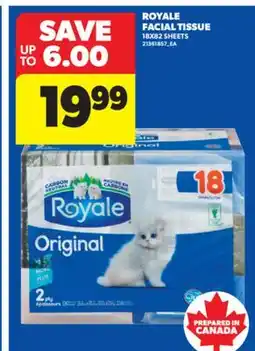 Real Canadian Superstore ROYALE FACIAL TISSUE, 18X82 SHEETS offer