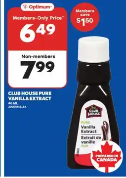 Real Canadian Superstore CLUB HOUSE PURE VANILLA EXTRACT, 46 ML offer