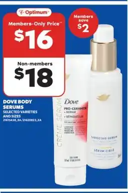 Real Canadian Superstore DOVE BODY SERUMS offer