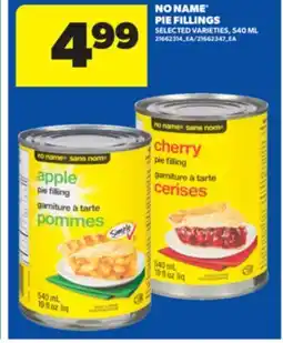 Real Canadian Superstore NO NAME PIE FILLINGS, 540 ML offer