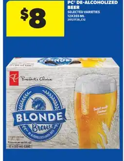Real Canadian Superstore PC DE-ALCOHOLIZED BEER, 12X355 ML offer