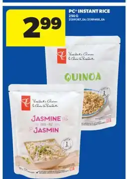 Real Canadian Superstore PC INSTANT RICE, 250 G offer