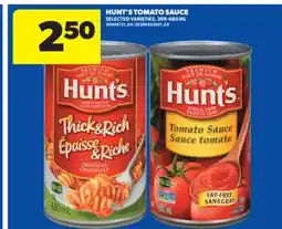 Real Canadian Superstore HUNT'S TOMATO SAUCE, 398-680 ML offer
