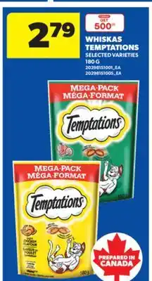 Real Canadian Superstore WHISKAS TEMPTATIONS, 180 G offer