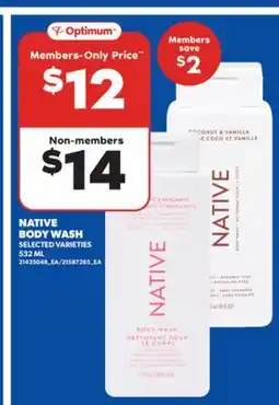 Real Canadian Superstore NATIVE BODY WASH, 532 ML offer