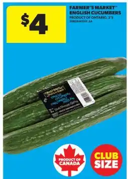 Real Canadian Superstore FARMER'S MARKET ENGLISH CUCUMBERS, 3'S offer