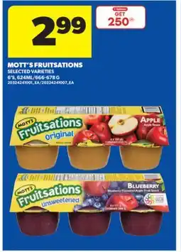Real Canadian Superstore MOTT'S FRUITSATIONS, 6'S, 624ML/666-678 G offer