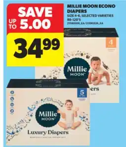 Real Canadian Superstore MILLIE MOON ECONO DIAPERS, 88-120' S offer