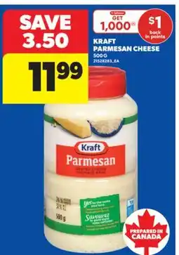 Real Canadian Superstore KRAFT PARMESAN CHEESE, 500 G offer