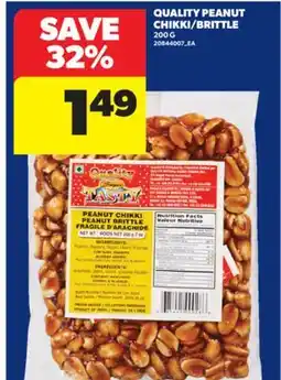 Real Canadian Superstore QUALITY PEANUT CHIKKI/BRITTLE, 200 G offer