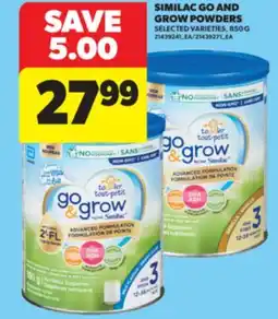 Real Canadian Superstore SIMILAC GO AND GROW POWDERS, 850 G offer