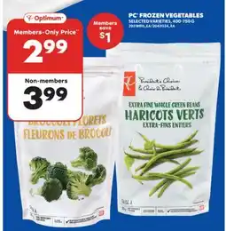 Real Canadian Superstore PC FROZEN VEGETABLES, 400-750 G offer
