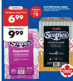 Real Canadian Superstore SCOTTIES FACIAL TISSUE, 6X81/126 SHEETS offer