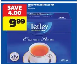 Real Canadian Superstore TETLEY ORANGE PEKOE TEA, 216' S offer