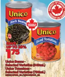Real Canadian Superstore UNICO BEANS, 540 ML, UNICO TOMATOES, 796 ML offer