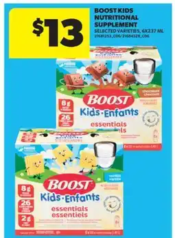 Real Canadian Superstore BOOST KIDS NUTRITIONAL SUPPLEMENT, 6X237 ML offer