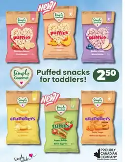 Real Canadian Superstore PUFFED SNACKS FOR TODDLERS! offer