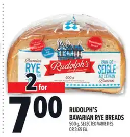 Metro RUDOLPH'S BAVARIAN RYE BREADS offer