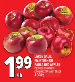 Metro LARGE GALA, MCINTOSH OR PAULA RED APPLES offer