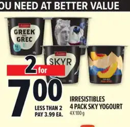 Metro IRRESISTIBLES 4 PACK SKY YOGOURT offer