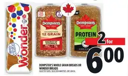 Metro DEMPSTER'S WHOLE GRAIN BREADS OR WONDER BREADS offer