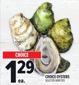 Metro CHOICE OYSTERS offer
