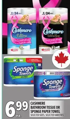 Metro CASHMERE BATHROOM TISSUE OR SPONGE PAPER TOWEL offer