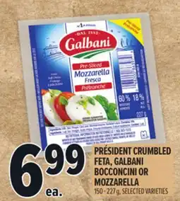Metro PRÉSIDENT CRUMBLED FETA, GALBANI BOCCONCINI OR MOZZARELLA offer
