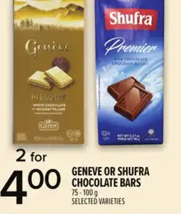 Metro GENEVE OR SHUFRA CHOCOLATE BARS offer