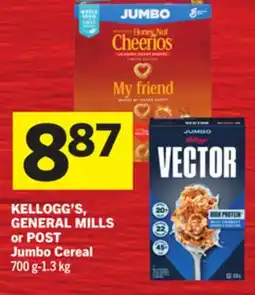 Foodland KELLOGG'S, GENERAL MILLS or POST Jumbo Cereal offer