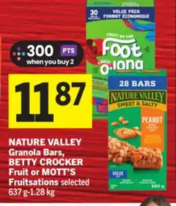 Foodland NATURE VALLEY Granola Bars, BETTY CROCKER Fruit or MOTT'S Fruitsations offer