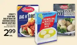 Metro STREIT'S SOUP MIX, BAG N'BAKE OR CROYDEN HOUSE MATZO SOUP MIX offer