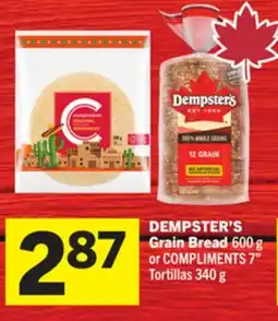 Foodland DEMPSTER'S Grain Bread or COMPLIMENTS Tortillas offer