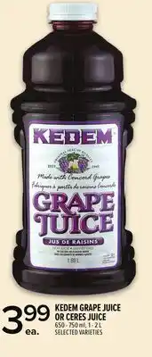 Metro KEDEM GRAPE JUICE OR CERES JUICE offer
