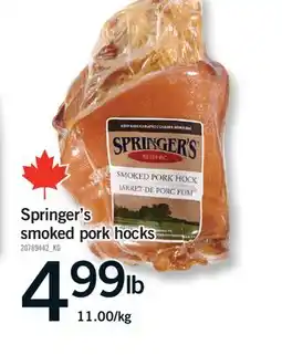 Fortinos Springer's smoked pork hocks offer