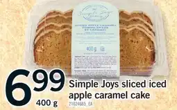 Fortinos SIMPLE JOYS SLICED ICED APPLE CARAMEL CAKE, 400 G offer