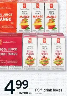 Fortinos PC DRINK BOXES, 10X200 ML offer