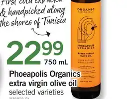 Fortinos PHOEAPOLIS ORGANICS EXTRA VIRGIN OLIVE OIL, 750 ML offer