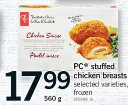 Fortinos PC STUFFED CHICKEN BREASTS, 560 g offer