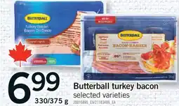 Fortinos BUTTERBALL TURKEY BACON, 330/375 G offer