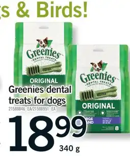 Fortinos GREENIES DENTAL TREATS FOR DOGS, 340 G offer