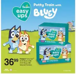 Fortinos PAMPERS EASY UPS 3T-4T BLUEY 1/100, 4T-5T BLUEY 1/86 offer