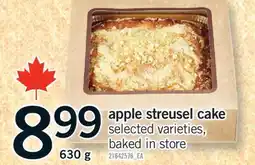 Fortinos APPLE STREUSEL CAKE, 630 g offer